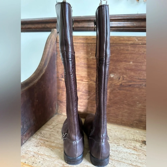 NWOB Women’s ETIENNE AIGNER 8 LEATHER Tall Riding Boots - Picture 5 of 12